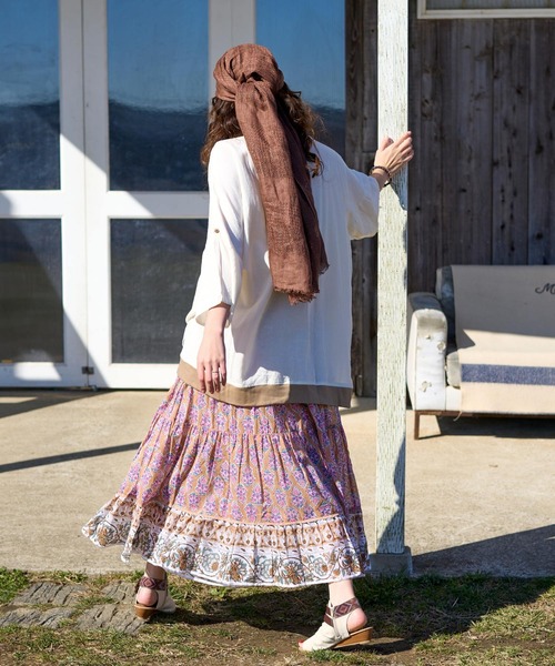 チャイハネ（チャイハネ）の「【チャイハネ】ブリーラティアードスカート（スカート・レディース・パープル/ベージュ/ブラック・FREE）」の22枚目の写真