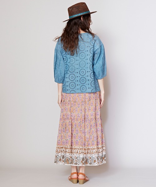 チャイハネ（チャイハネ）の「【チャイハネ】ブリーラティアードスカート（スカート・レディース・パープル/ベージュ/ブラック・FREE）」の16枚目の写真