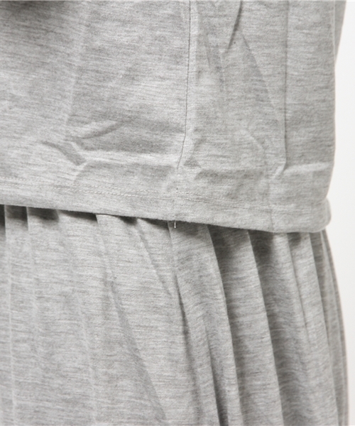 CIAOPANIC（チャオパニック）の「【Ciaopanic】　セットUP風天竺OP（ワンピース・レディース・グレー/ネイビー・FREE）」の8枚目の写真