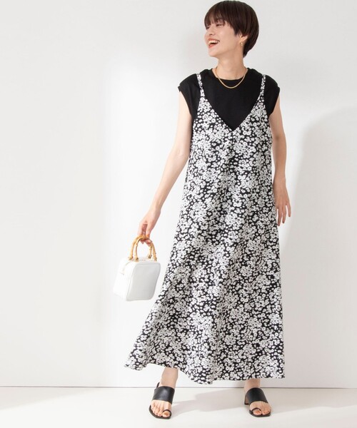 NOLLEY’S（ノーリーズ）の「キャミソールワンピース（ワンピース・レディース・ブラック系その他4/オリーブ/ブラック・38）」の6枚目の写真