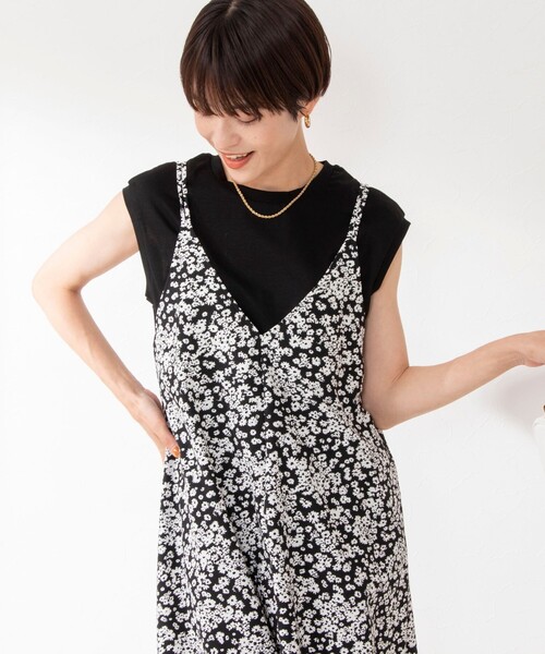 NOLLEY’S（ノーリーズ）の「キャミソールワンピース（ワンピース・レディース・ブラック系その他4/オリーブ/ブラック・38）」の10枚目の写真