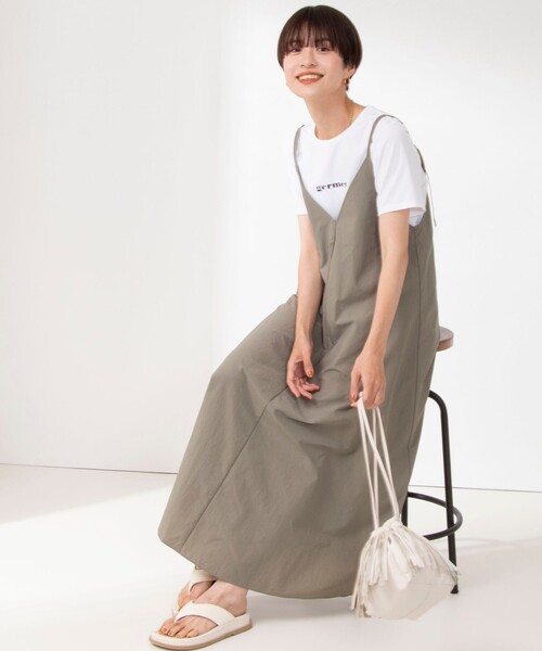 NOLLEY’S（ノーリーズ）の「キャミソールワンピース（ワンピース・レディース・ブラック系その他4/オリーブ/ブラック・38）」の12枚目の写真