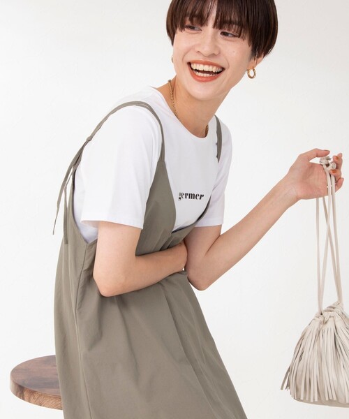 NOLLEY’S（ノーリーズ）の「キャミソールワンピース（ワンピース・レディース・ブラック系その他4/オリーブ/ブラック・38）」の14枚目の写真