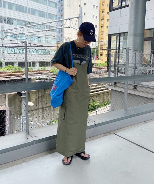 PUAL CE CIN（ピュアルセシン）の「【Du noir】ナローカーゴキャミワンピース（ワンピース・レディース・ブラック/カーキ・FREE）」の5枚目の写真