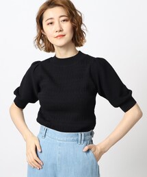 ◆クラシカルなボリュームスリーブニット