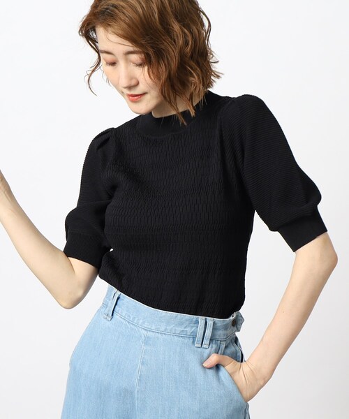 grove（グローブ）の「◆クラシカルなボリュームスリーブニット（ニット/セーター・レディース・アイボリー/ブラック/ブラック系2・02/03/01/05/04）」の8枚目の写真