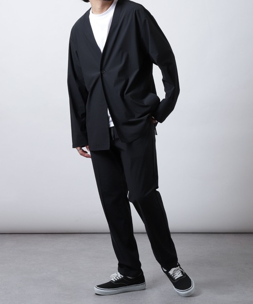 ZIP FIVE（ジップファイブ）の「【ICE MAX】ナイロンニットノーカラジャケット（ノーカラージャケット・メンズ・ブラック/ネイビー/チャコール/モカ・SMALL/MEDIUM/LARGE/X-LARGE）」の15枚目の写真