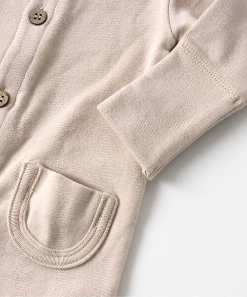 Ampersand(アンパサンド)の「【premier】ソフトストレッチロールアップリブカバーオール(ロンパース・キッズ・マスタード/アイボリー/ライトグレー・60/70/80)」の6枚目の写真