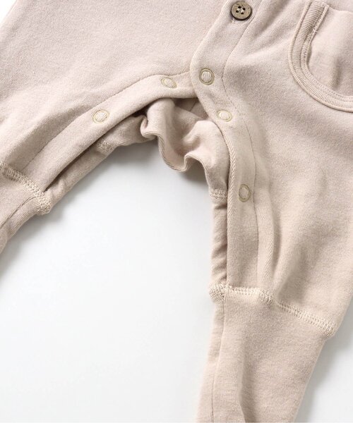 Ampersand(アンパサンド)の「【premier】ソフトストレッチロールアップリブカバーオール(ロンパース・キッズ・マスタード/アイボリー/ライトグレー・60/70/80)」の13枚目の写真