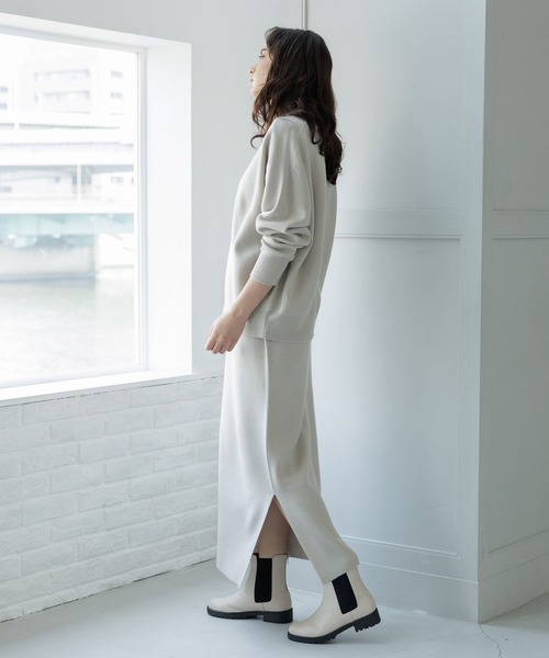 LAKOLE(ラコレ)の「タンクソールチェルシーブーツ / 969390(ブーツ・レディース・アイボリー/ブラック・MEDIUM/LARGE)」の18枚目の写真