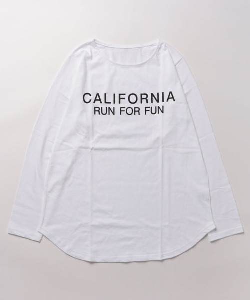 each(イーチ)の「カリフォルニアロゴロンT(Tシャツ/カットソー・レディース・ホワイト/ブラック/グレー/ネイビー/ホワイト×シルバー/グレー系その他・FREE)」の7枚目の写真