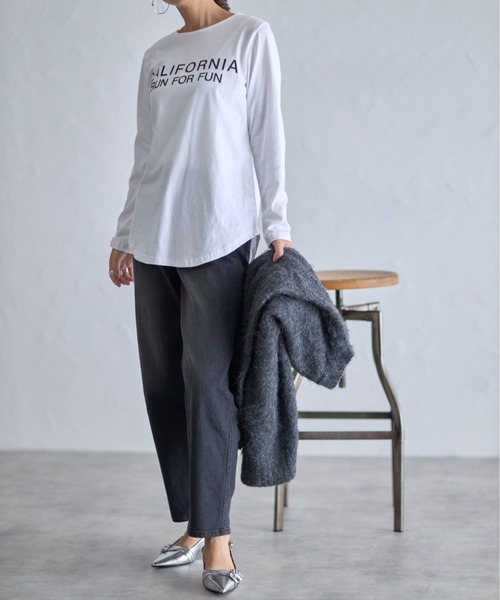 each(イーチ)の「カリフォルニアロゴロンT(Tシャツ/カットソー・レディース・ホワイト/ブラック/グレー/ネイビー/ホワイト×シルバー/グレー系その他・FREE)」の10枚目の写真