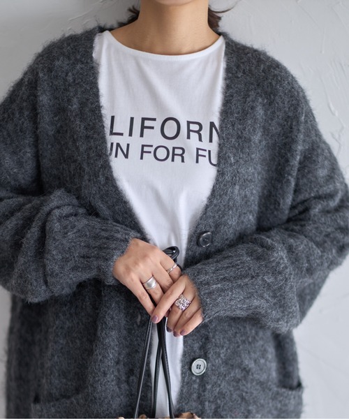 each(イーチ)の「カリフォルニアロゴロンT(Tシャツ/カットソー・レディース・ホワイト/ブラック/グレー/ネイビー/ホワイト×シルバー/グレー系その他・FREE)」の14枚目の写真