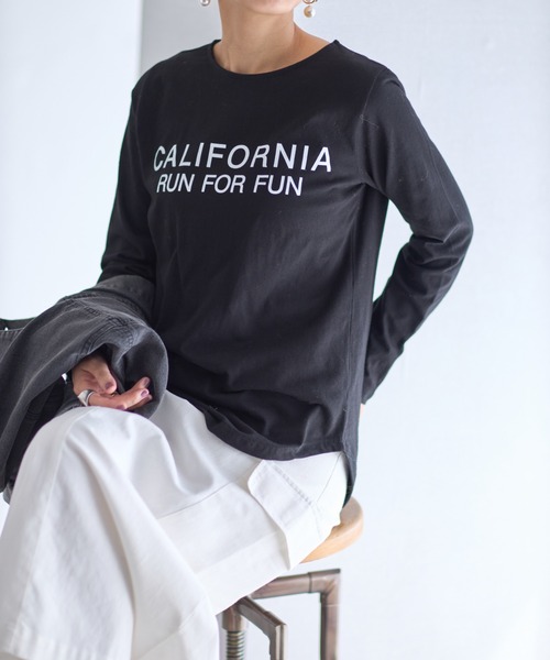 each(イーチ)の「カリフォルニアロゴロンT(Tシャツ/カットソー・レディース・ホワイト/ブラック/グレー/ネイビー/ホワイト×シルバー/グレー系その他・FREE)」の17枚目の写真