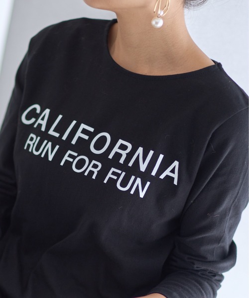 each(イーチ)の「カリフォルニアロゴロンT(Tシャツ/カットソー・レディース・ホワイト/ブラック/グレー/ネイビー/ホワイト×シルバー/グレー系その他・FREE)」の19枚目の写真