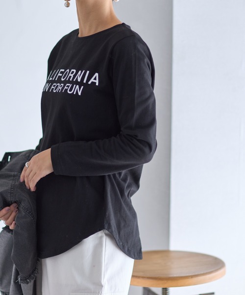 each(イーチ)の「カリフォルニアロゴロンT(Tシャツ/カットソー・レディース・ホワイト/ブラック/グレー/ネイビー/ホワイト×シルバー/グレー系その他・FREE)」の21枚目の写真