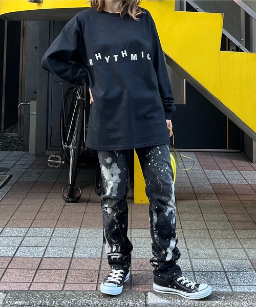 mi via loca（ミヴィアロカ）の「GILDAN リズミックロゴロンT 【PT NO. MVL007 ※2A】（Tシャツ/カットソー・レディース・オートミール/オフホワイト/ブラック・MEDIUM/X-LARGE）」の22枚目の写真