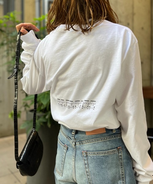 mi via loca（ミヴィアロカ）の「GILDAN リズミックロゴロンT 【PT NO. MVL007 ※2A】（Tシャツ/カットソー・レディース・オートミール/オフホワイト/ブラック・MEDIUM/X-LARGE）」の7枚目の写真