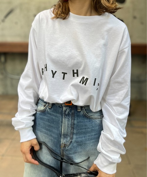 mi via loca（ミヴィアロカ）の「GILDAN リズミックロゴロンT 【PT NO. MVL007 ※2A】（Tシャツ/カットソー・レディース・オートミール/オフホワイト/ブラック・MEDIUM/X-LARGE）」の5枚目の写真