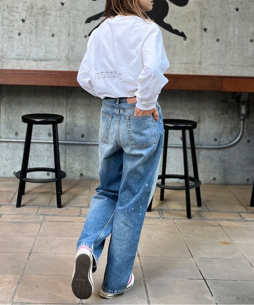 mi via loca（ミヴィアロカ）の「GILDAN リズミックロゴロンT 【PT NO. MVL007 ※2A】（Tシャツ/カットソー・レディース・オートミール/オフホワイト/ブラック・MEDIUM/X-LARGE）」の13枚目の写真