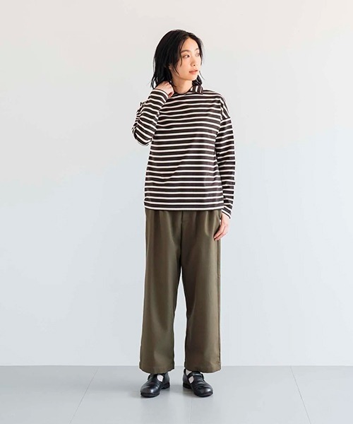 D(ディー)の「ポロネックボーダー(Tシャツ/カットソー・レディース・ホワイト×ネイビー/ブラック×ホワイト/ブルー系その他/ダークブラウン/クリーム・MEDIUM)」の21枚目の写真