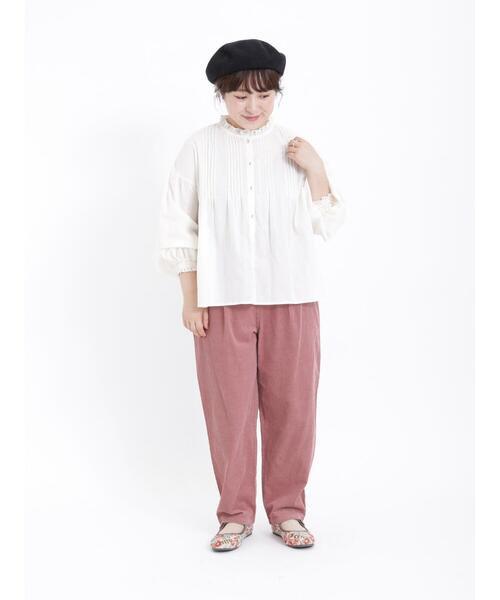 Samansa Mos2（サマンサ モスモス）の「襟フリルピンタックブラウス（シャツ/ブラウス・レディース・キナリ/ブラック・F）」の11枚目の写真