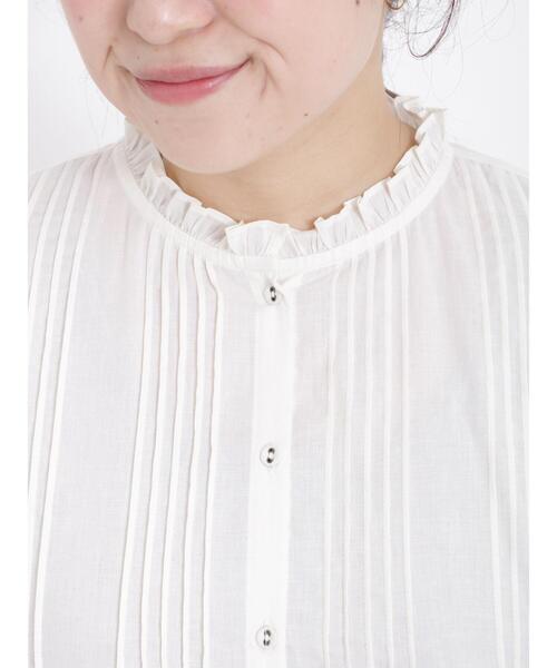 Samansa Mos2（サマンサ モスモス）の「襟フリルピンタックブラウス（シャツ/ブラウス・レディース・キナリ/ブラック・F）」の17枚目の写真