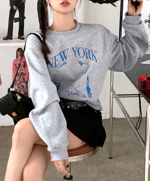 Riff(リフ)の「ロゴプリントBIGプルオーバー(Tシャツ/カットソー・レディース・グレー/グリーン/アイボリー/ブラック・M)」の7枚目の写真