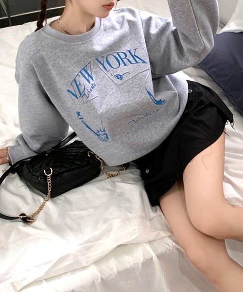 Riff(リフ)の「ロゴプリントBIGプルオーバー(Tシャツ/カットソー・レディース・グレー/グリーン/アイボリー/ブラック・M)」の17枚目の写真