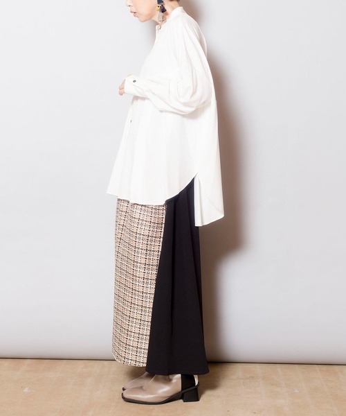 OSMOSIS（オズモーシス）の「切替タックブラウス（シャツ/ブラウス・レディース・グレー/ブラック/ホワイト・ONE SIZE）」の16枚目の写真