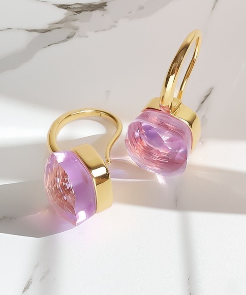 blackdia ocean（ブラックダイヤオーシャン）の「blackdia ocean クォーツピアス（ピアス（両耳用）・レディース・ブルー/ライトグリーン/オリーブ/パープル/ライトブルー/ダークグリーン/オレンジ/ラベンダー/ワインレッド/イエロー/ブラック/ゴールド系その他/ピンク/ライトブラウン/グリーン・FREE）」の10枚目の写真