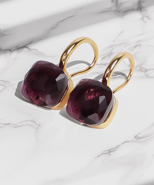 blackdia ocean（ブラックダイヤオーシャン）の「blackdia ocean クォーツピアス（ピアス（両耳用）・レディース・ブルー/ライトグリーン/オリーブ/パープル/ライトブルー/ダークグリーン/オレンジ/ラベンダー/ワインレッド/イエロー/ブラック/ゴールド系その他/ピンク/ライトブラウン/グリーン・FREE）」の9枚目の写真