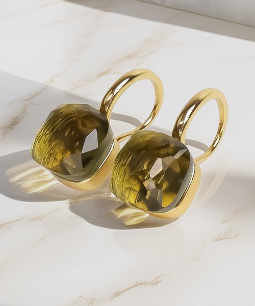 blackdia ocean（ブラックダイヤオーシャン）の「blackdia ocean クォーツピアス（ピアス（両耳用）・レディース・ブルー/ライトグリーン/オリーブ/パープル/ライトブルー/ダークグリーン/オレンジ/ラベンダー/ワインレッド/イエロー/ブラック/ゴールド系その他/ピンク/ライトブラウン/グリーン・FREE）」の4枚目の写真