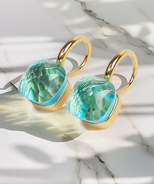 blackdia ocean（ブラックダイヤオーシャン）の「blackdia ocean クォーツピアス（ピアス（両耳用）・レディース・ブルー/ライトグリーン/オリーブ/パープル/ライトブルー/ダークグリーン/オレンジ/ラベンダー/ワインレッド/イエロー/ブラック/ゴールド系その他/ピンク/ライトブラウン/グリーン・FREE）」の7枚目の写真