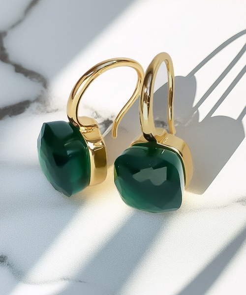 blackdia ocean（ブラックダイヤオーシャン）の「blackdia ocean クォーツピアス（ピアス（両耳用）・レディース・ブルー/ライトグリーン/オリーブ/パープル/ライトブルー/ダークグリーン/オレンジ/ラベンダー/ワインレッド/イエロー/ブラック/ゴールド系その他/ピンク/ライトブラウン/グリーン・FREE）」の3枚目の写真