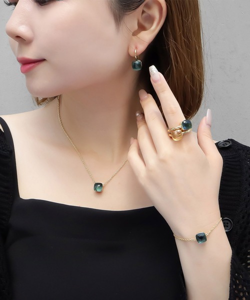 blackdia ocean（ブラックダイヤオーシャン）の「blackdia ocean クォーツピアス（ピアス（両耳用）・レディース・ブルー/ライトグリーン/オリーブ/パープル/ライトブルー/ダークグリーン/オレンジ/ラベンダー/ワインレッド/イエロー/ブラック/ゴールド系その他/ピンク/ライトブラウン/グリーン・FREE）」の22枚目の写真