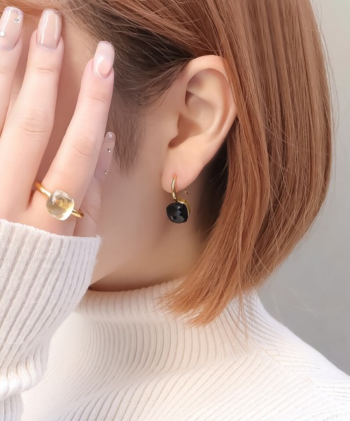 blackdia ocean（ブラックダイヤオーシャン）の「blackdia ocean クォーツピアス（ピアス（両耳用）・レディース・ブルー/ライトグリーン/オリーブ/パープル/ライトブルー/ダークグリーン/オレンジ/ラベンダー/ワインレッド/イエロー/ブラック/ゴールド系その他/ピンク/ライトブラウン/グリーン・FREE）」の20枚目の写真