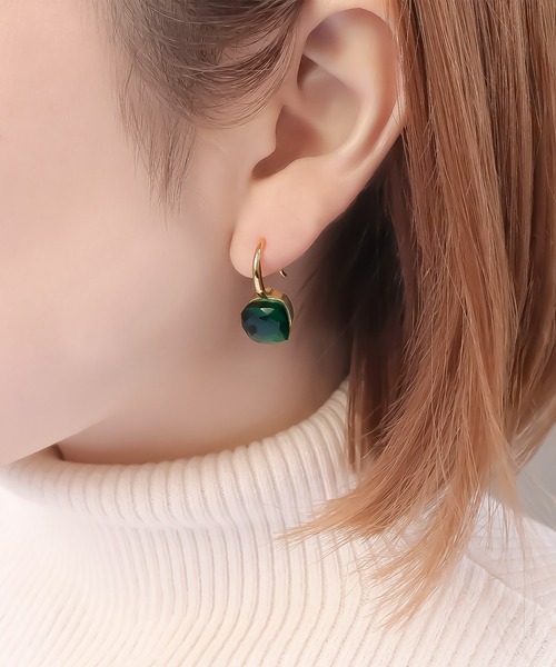 blackdia ocean（ブラックダイヤオーシャン）の「blackdia ocean クォーツピアス（ピアス（両耳用）・レディース・ブルー/ライトグリーン/オリーブ/パープル/ライトブルー/ダークグリーン/オレンジ/ラベンダー/ワインレッド/イエロー/ブラック/ゴールド系その他/ピンク/ライトブラウン/グリーン・FREE）」の21枚目の写真