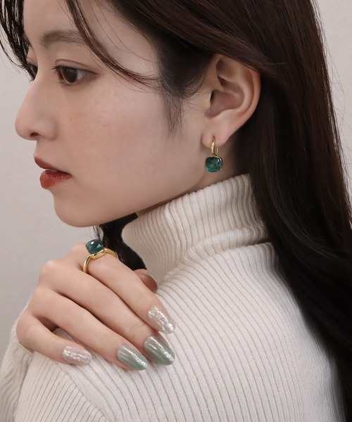 blackdia ocean（ブラックダイヤオーシャン）の「blackdia ocean クォーツピアス（ピアス（両耳用）・レディース・ブルー/ライトグリーン/オリーブ/パープル/ライトブルー/ダークグリーン/オレンジ/ラベンダー/ワインレッド/イエロー/ブラック/ゴールド系その他/ピンク/ライトブラウン/グリーン・FREE）」の16枚目の写真