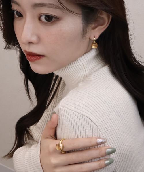 blackdia ocean（ブラックダイヤオーシャン）の「blackdia ocean クォーツピアス（ピアス（両耳用）・レディース・ブルー/ライトグリーン/オリーブ/パープル/ライトブルー/ダークグリーン/オレンジ/ラベンダー/ワインレッド/イエロー/ブラック/ゴールド系その他/ピンク/ライトブラウン/グリーン・FREE）」の17枚目の写真