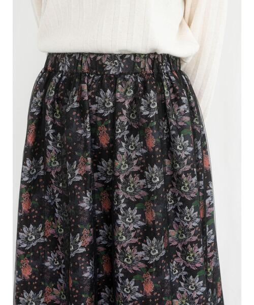 Te chichi TERRASSE（テチチテラス）の「【日比谷花壇コラボ】チュールスカート（スカート・レディース・グレー/ブラック・F）」の17枚目の写真