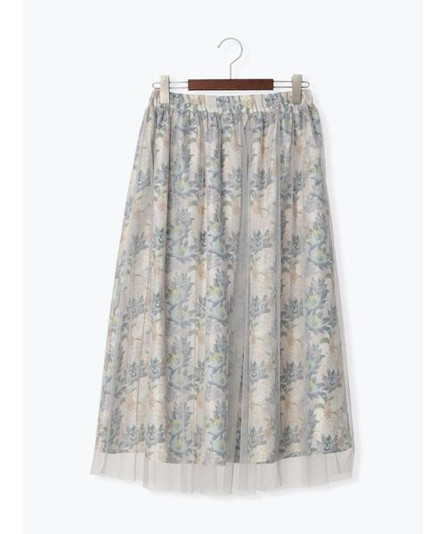 Te chichi TERRASSE（テチチテラス）の「【日比谷花壇コラボ】チュールスカート（スカート・レディース・グレー/ブラック・F）」の21枚目の写真