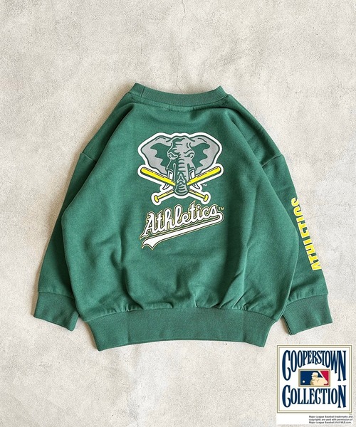 MLB（メジャーリーグベースボール）の「【MLB】プリントスウェット（90～150cm）（スウェット・キッズ・ブルー/グリーン/レッド/チャコール・130/100/140/90/150/120/110）」の9枚目の写真