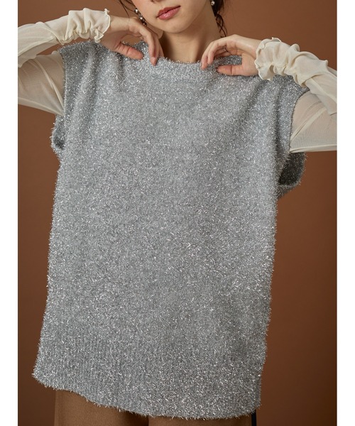 ラメニットベスト（ベスト）｜DOLLUPOOPS（ドールアップウップス）