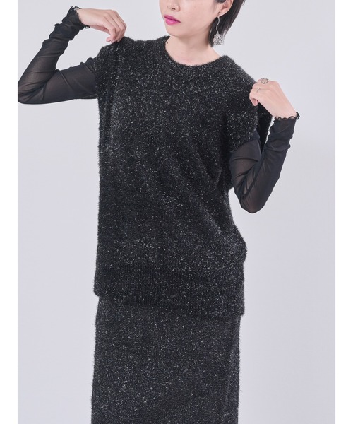 ラメニットベスト（ベスト）｜DOLLUPOOPS（ドールアップウップス）