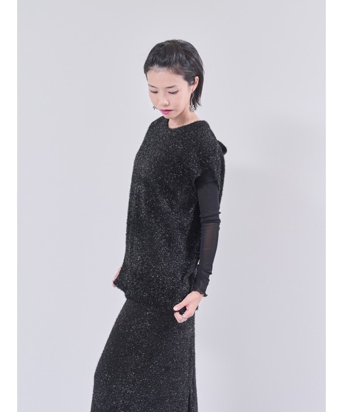 ラメニットベスト（ベスト）｜DOLLUPOOPS（ドールアップウップス）