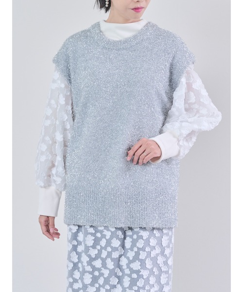 ラメニットベスト（ベスト）｜DOLLUPOOPS（ドールアップウップス）