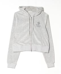 atmos pink | atmos pink ショート丈 ベロア フーディ(パーカー)