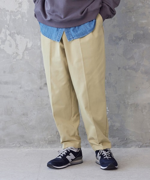 coca(coca)(コカ)の「ストレッチツイルバルーンパンツ(チノパンツ・メンズ・ブラック/ライトベージュ・L/M)」の1枚目の写真