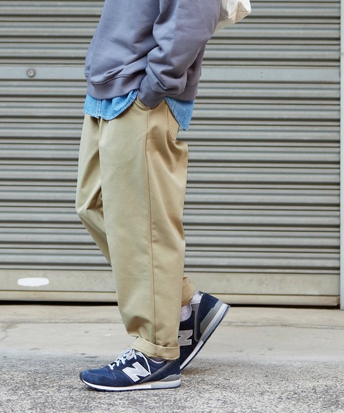 coca(coca)(コカ)の「ストレッチツイルバルーンパンツ(チノパンツ・メンズ・ブラック/ライトベージュ・L/M)」の4枚目の写真
